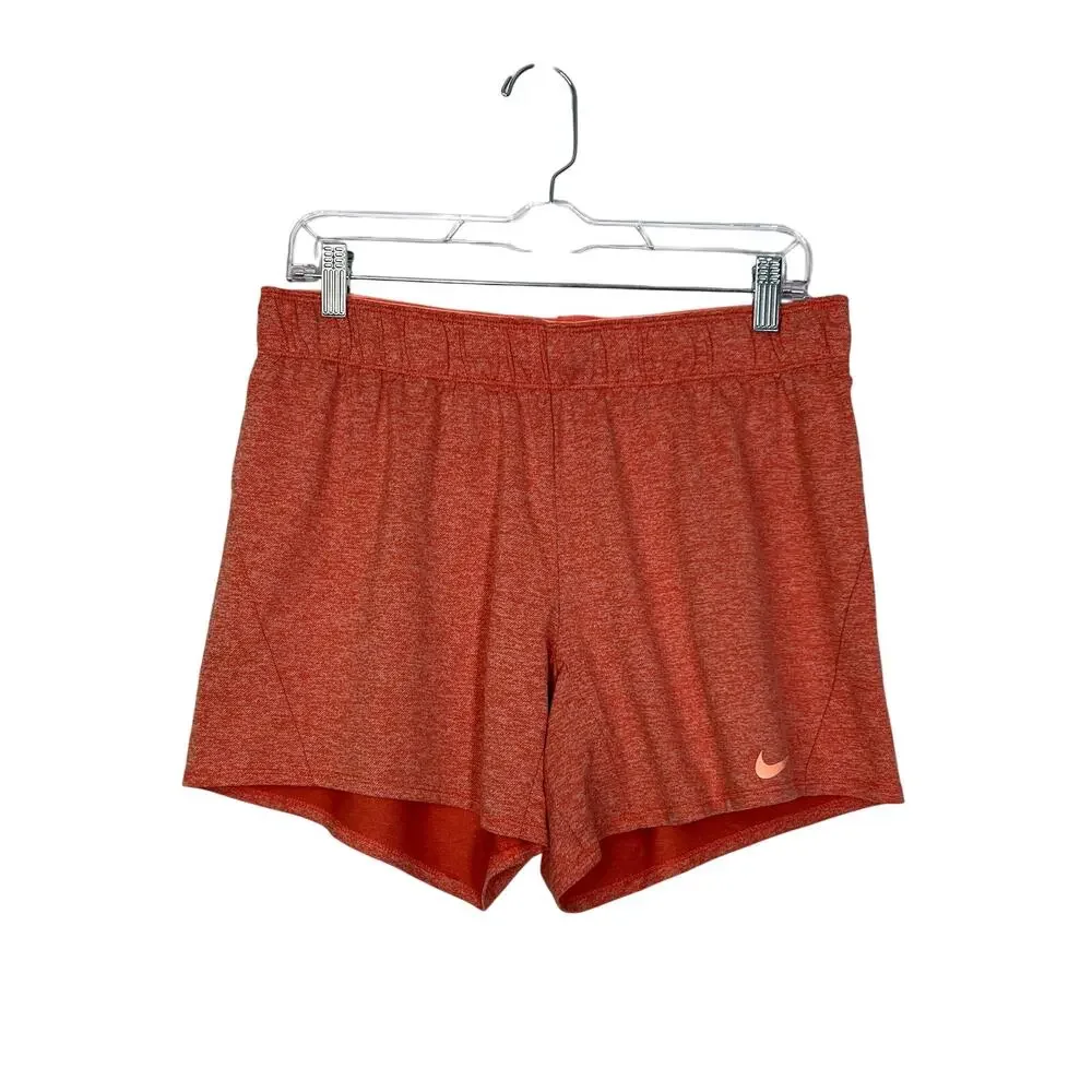 Nike Dri-Fit Orange‎ Elastic Waist w/ Drawstring No Pockets Sports Shorts Size M